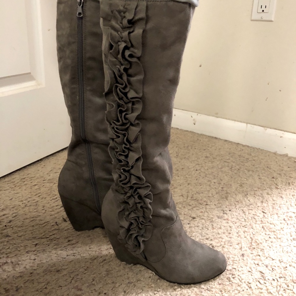 Elle faux suede tall boots